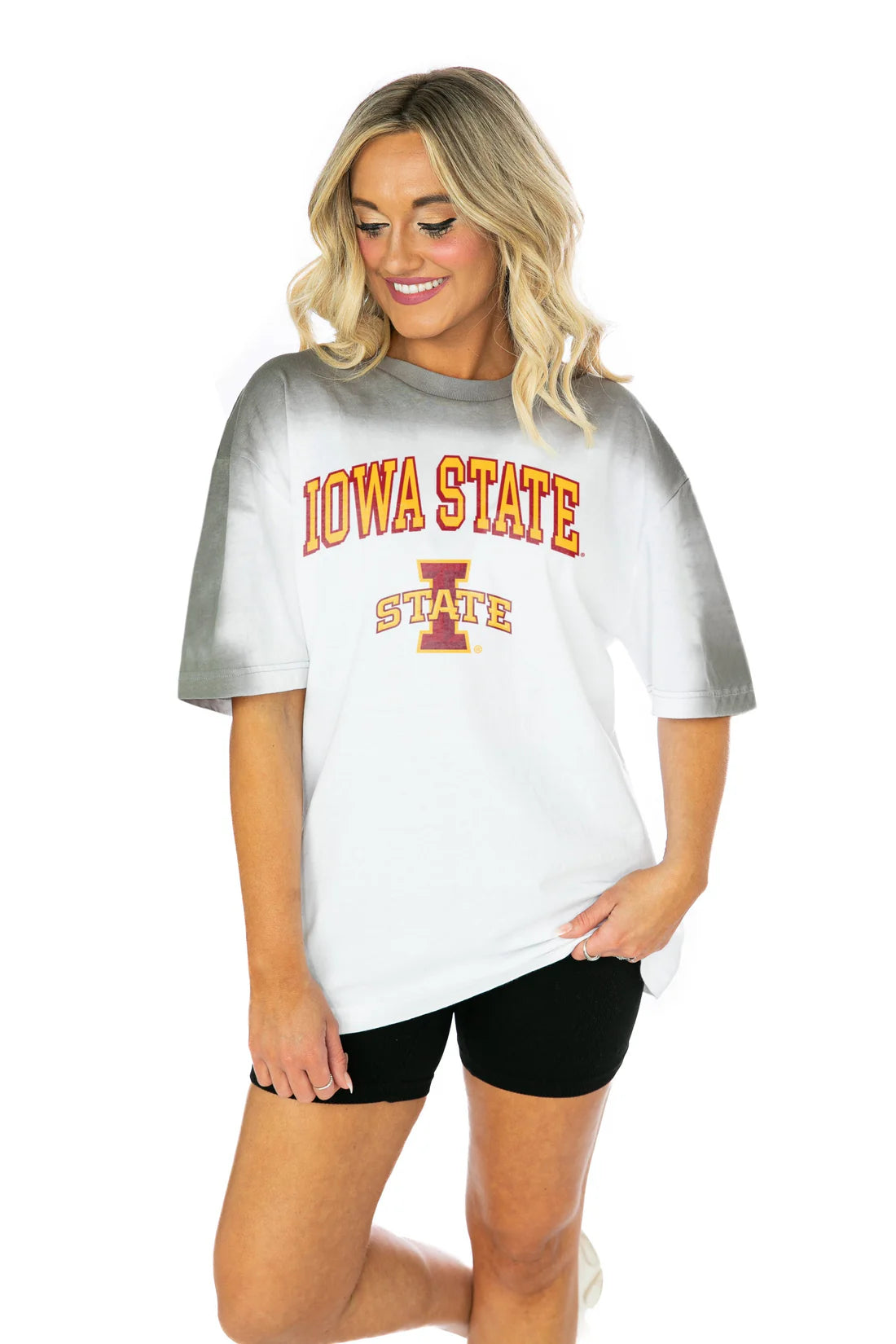 INTERCEPTION COLOR WAVE CREW NECK T-SHIRT
