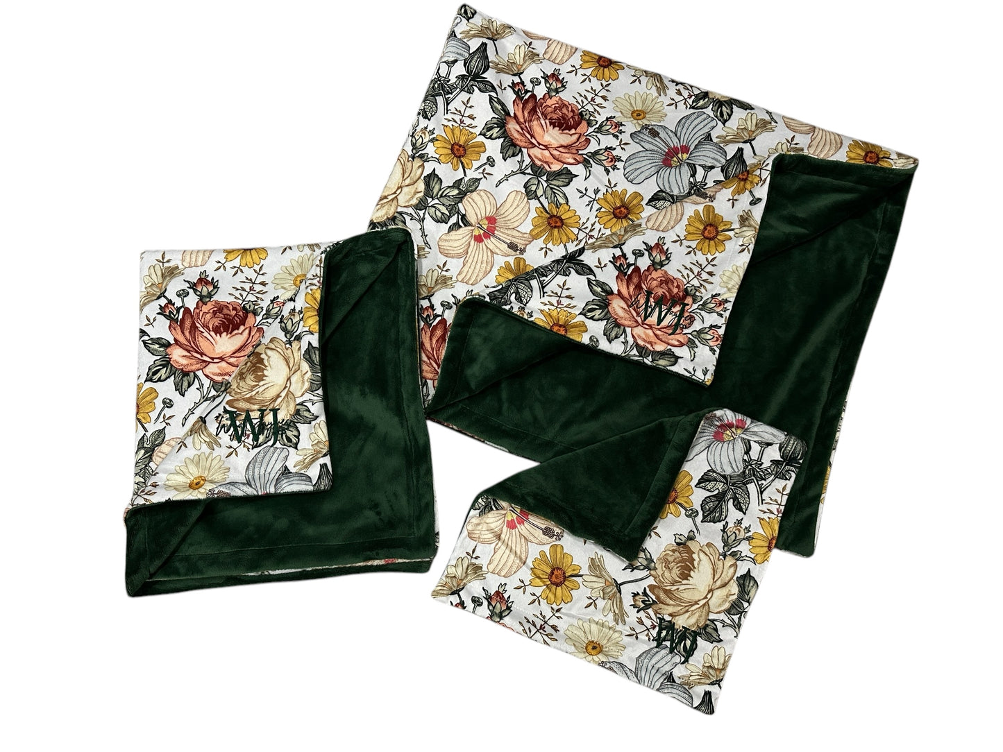 Vintage Floral Roses Blue