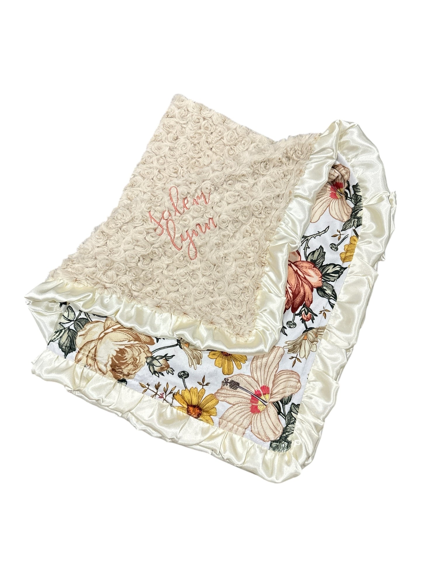 Vintage Floral Roses Blue
