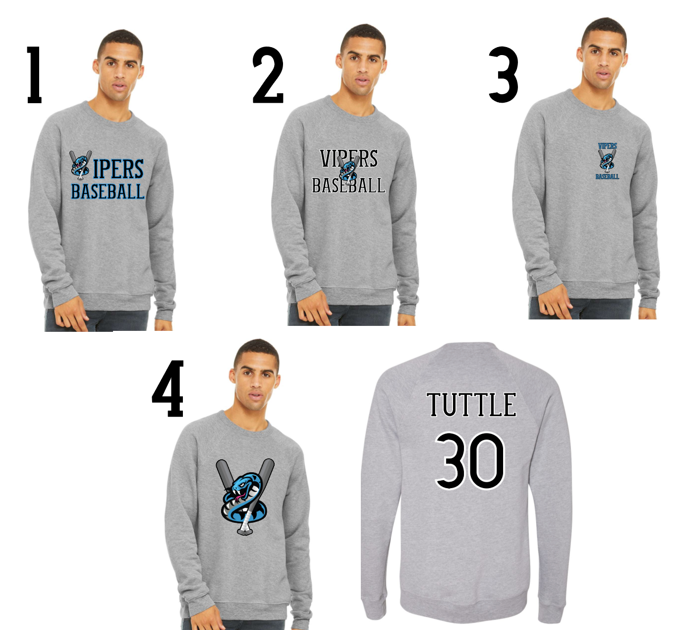 BELLA + CANVAS - Sponge Fleece Raglan Crewneck Sweatshirt - Athletic Heather
