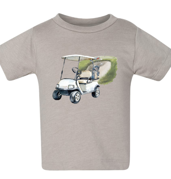 White Golf Cart