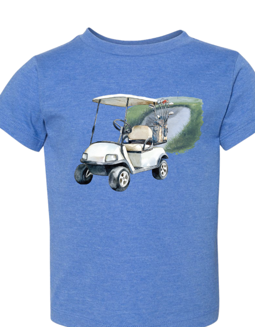 White Golf Cart