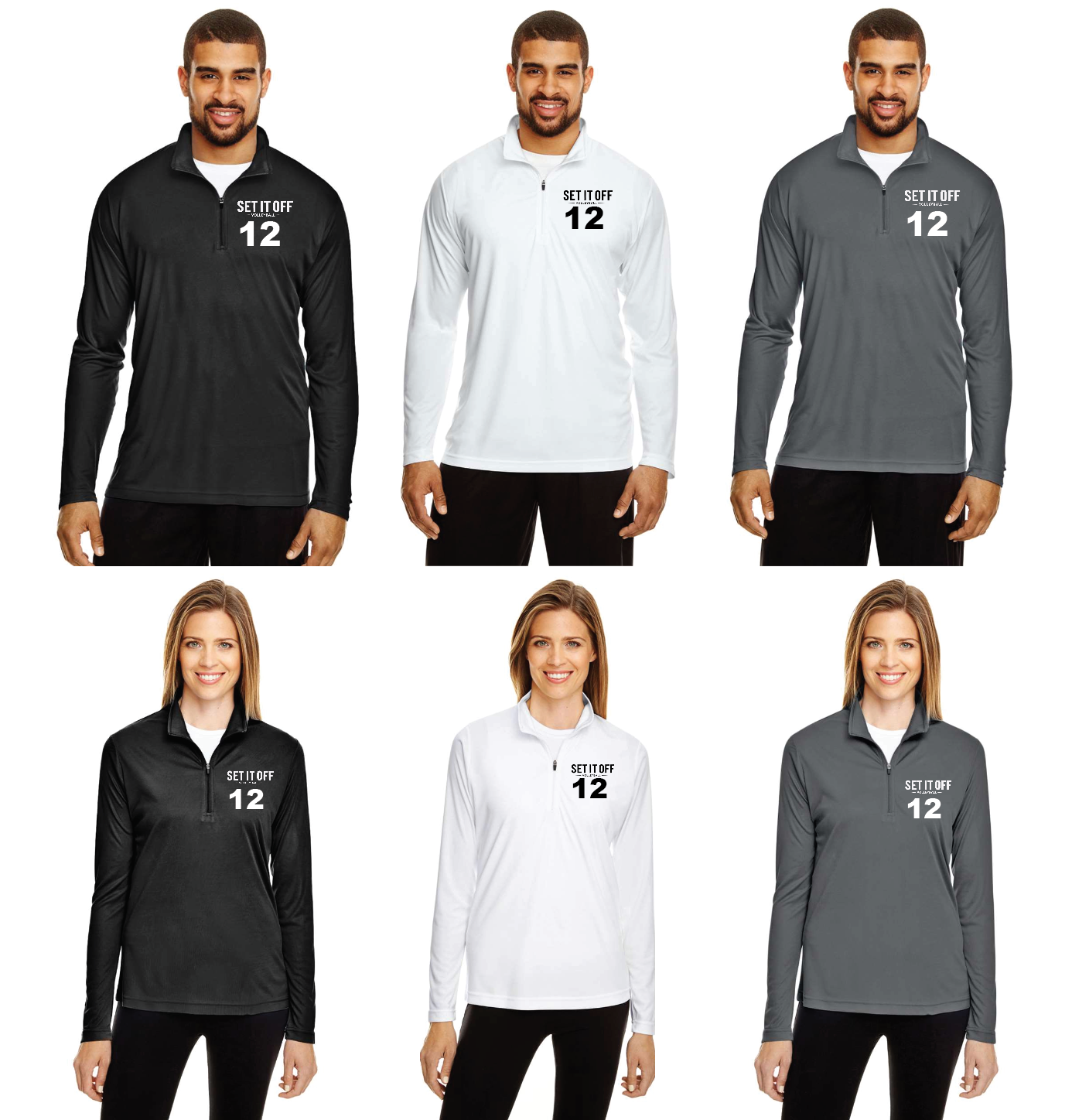 Team 365 - Zone Performance Quarter-Zip Pullover- Set It Off + #