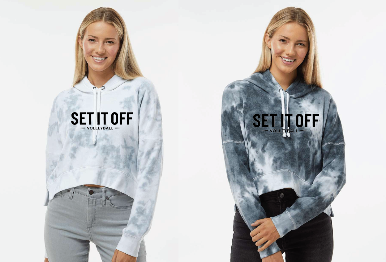 Set It Off Women's Crop Hooded Sweatshirt
