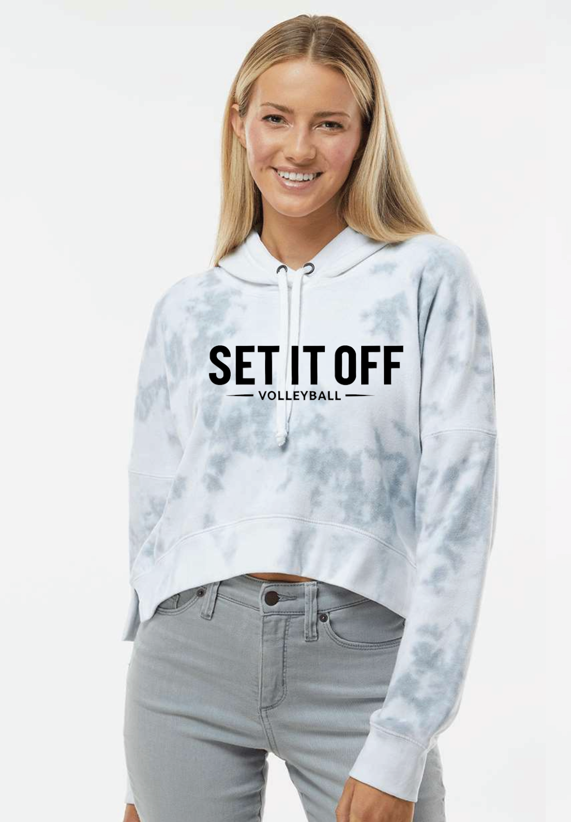 Set It Off Women's Crop Hooded Sweatshirt