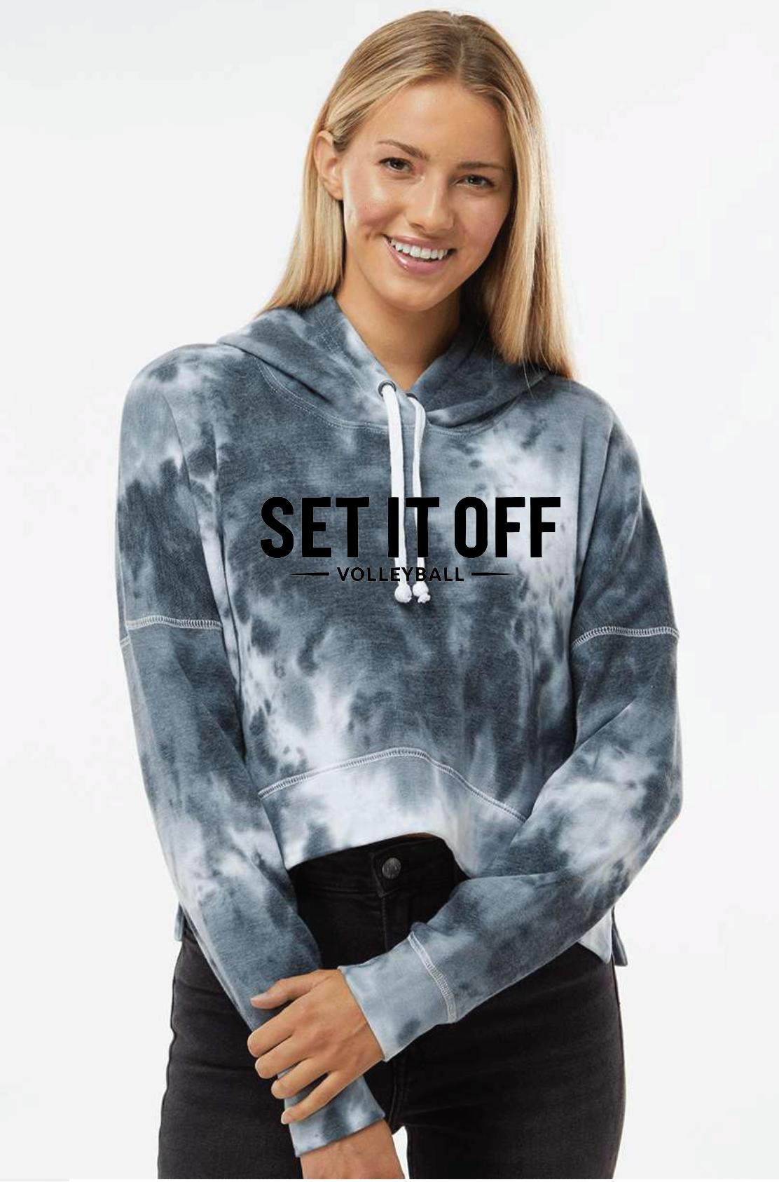 Set It Off Women's Crop Hooded Sweatshirt