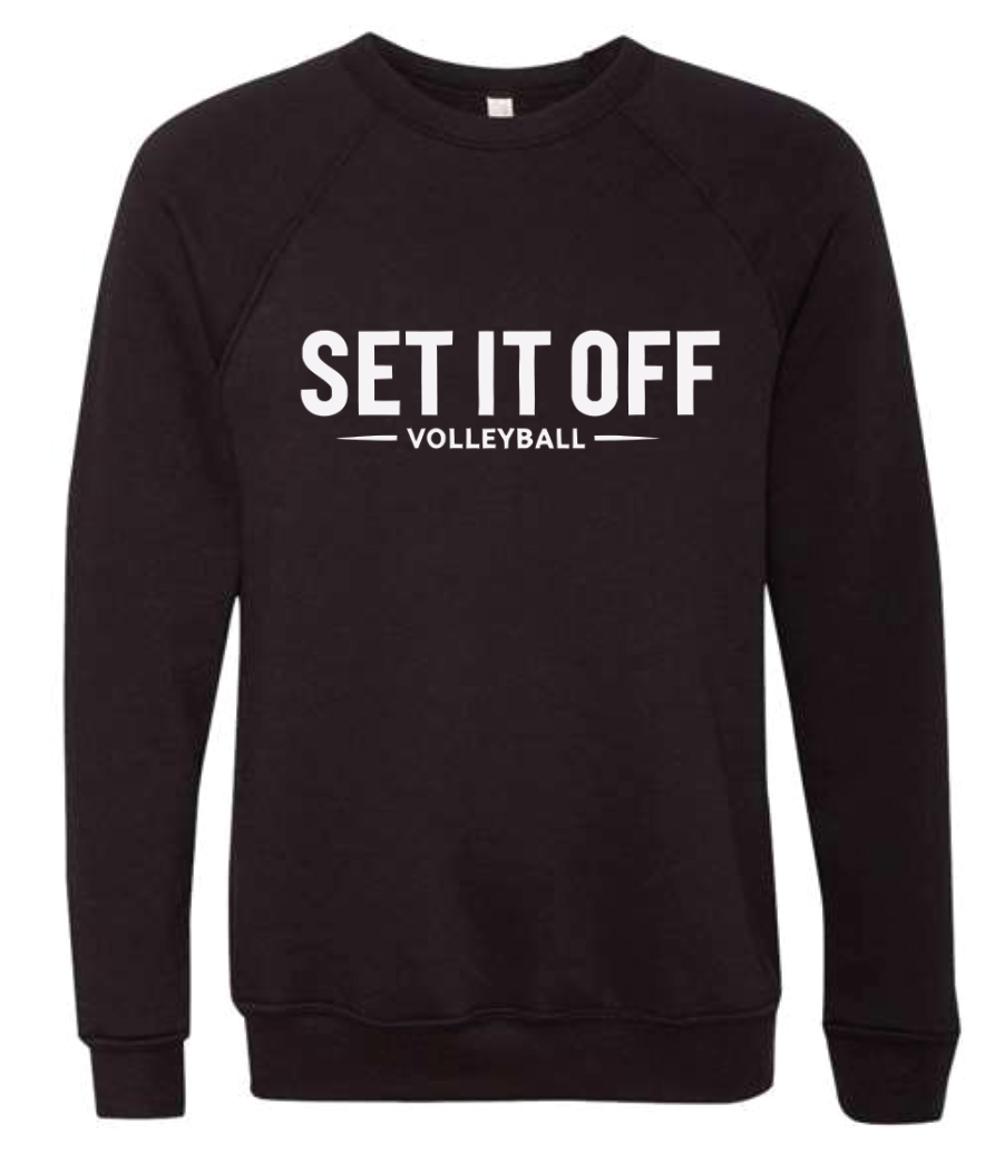 BELLA + CANVAS - Sponge Fleece Raglan Crewneck Sweatshirt- Set It Off