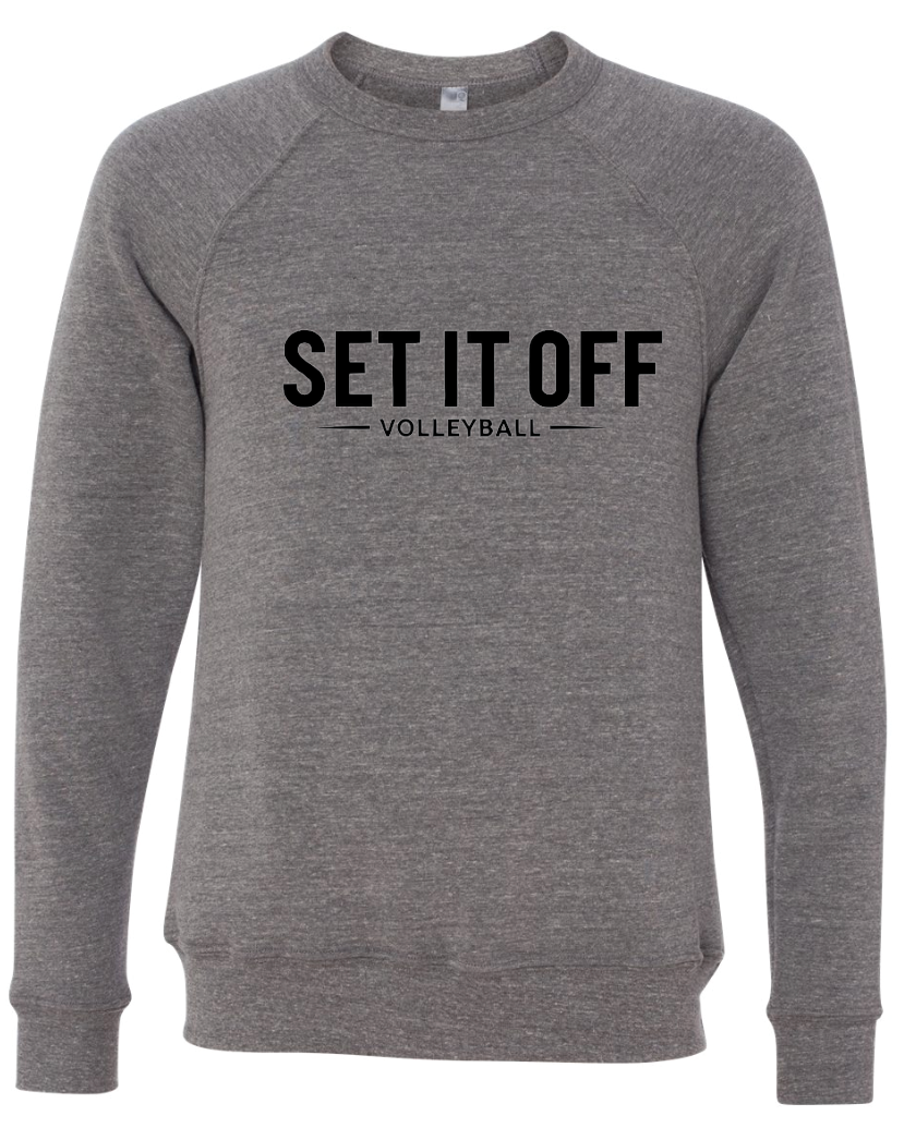 BELLA + CANVAS - Sponge Fleece Raglan Crewneck Sweatshirt- Set It Off