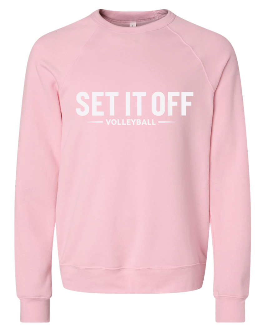 BELLA + CANVAS - Sponge Fleece Raglan Crewneck Sweatshirt- Set It Off