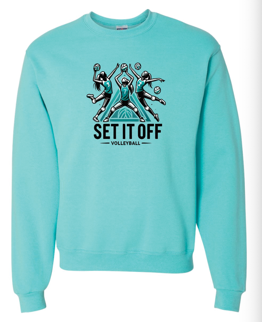 JERZEES Unisex NuBlend® Crewneck Sweatshirt- Set It Off Full Logo