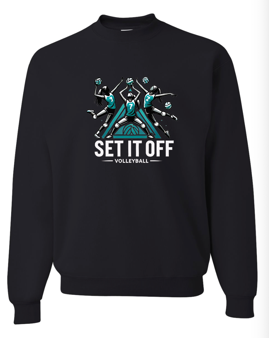 JERZEES Unisex NuBlend® Crewneck Sweatshirt- Set It Off Full Logo