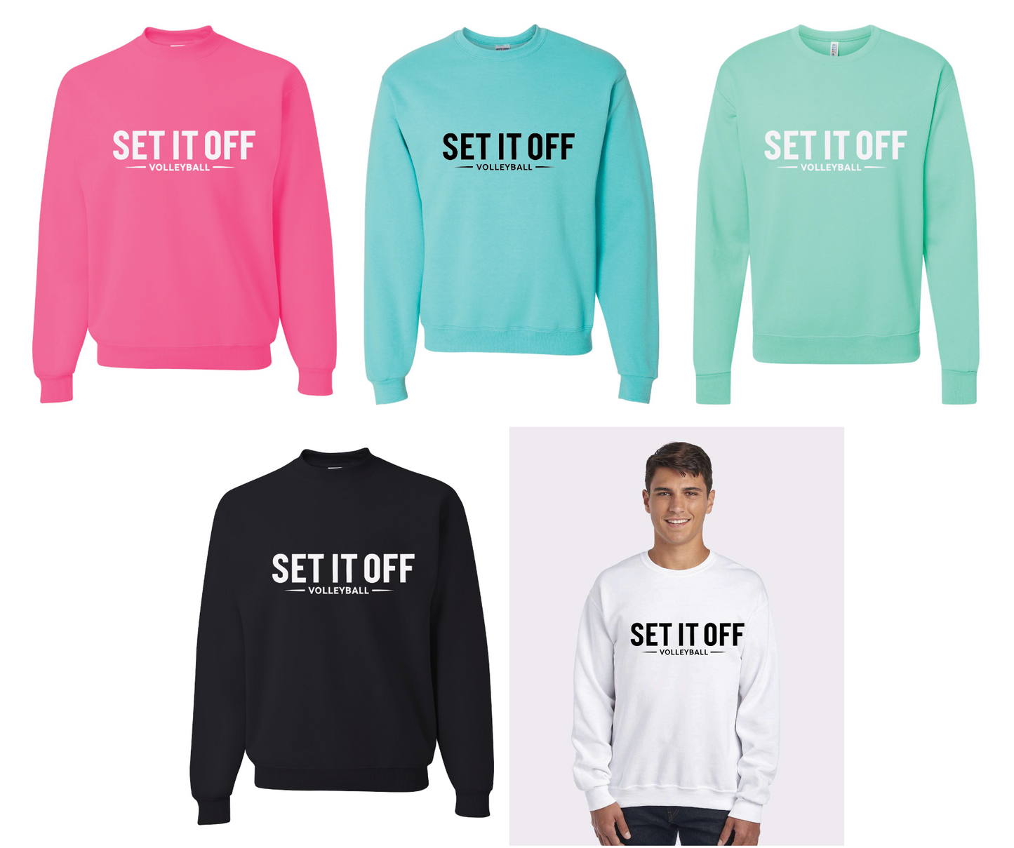 JERZEES Unisex NuBlend® Crewneck Sweatshirt- Set It Off Full