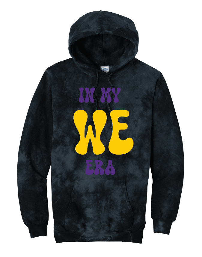 Port&Co.- In my WE era Crystal Tie Dye Hoodie (Matte or Glitter)