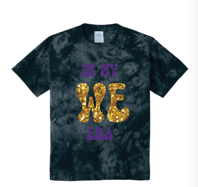 Port&Co.- In my WE era Crystal Tie Dye Tee (Matte or Glitter)