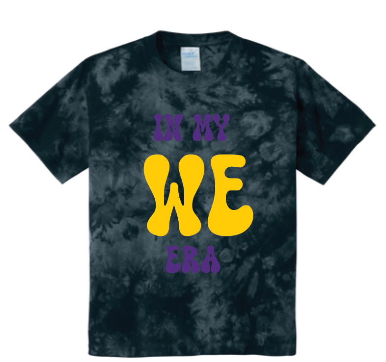 Port&Co.- In my WE era Crystal Tie Dye Tee (Matte or Glitter)