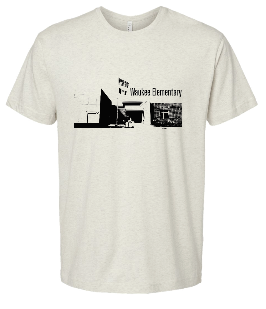 LAT- Unisex Fine Jersey Tee- Waukee Elementary Building