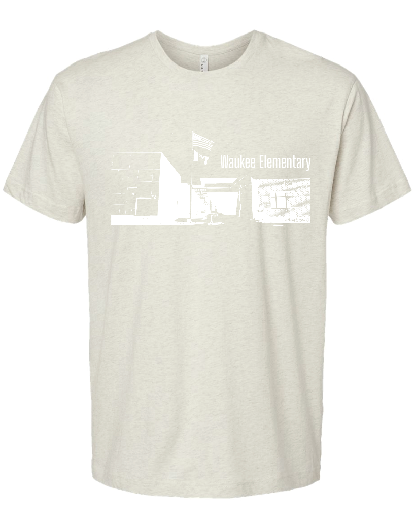 LAT- Unisex Fine Jersey Tee- Waukee Elementary Building
