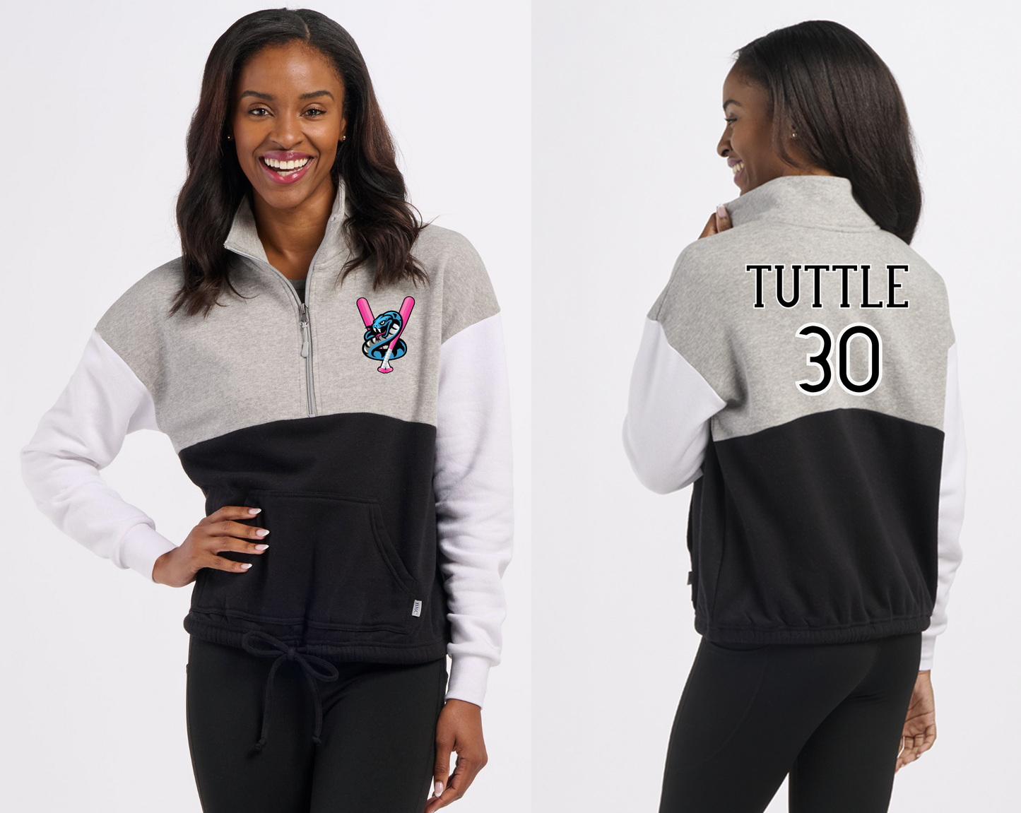 Boxercraft® Women's Fleece Colorblock 1/4 Zip