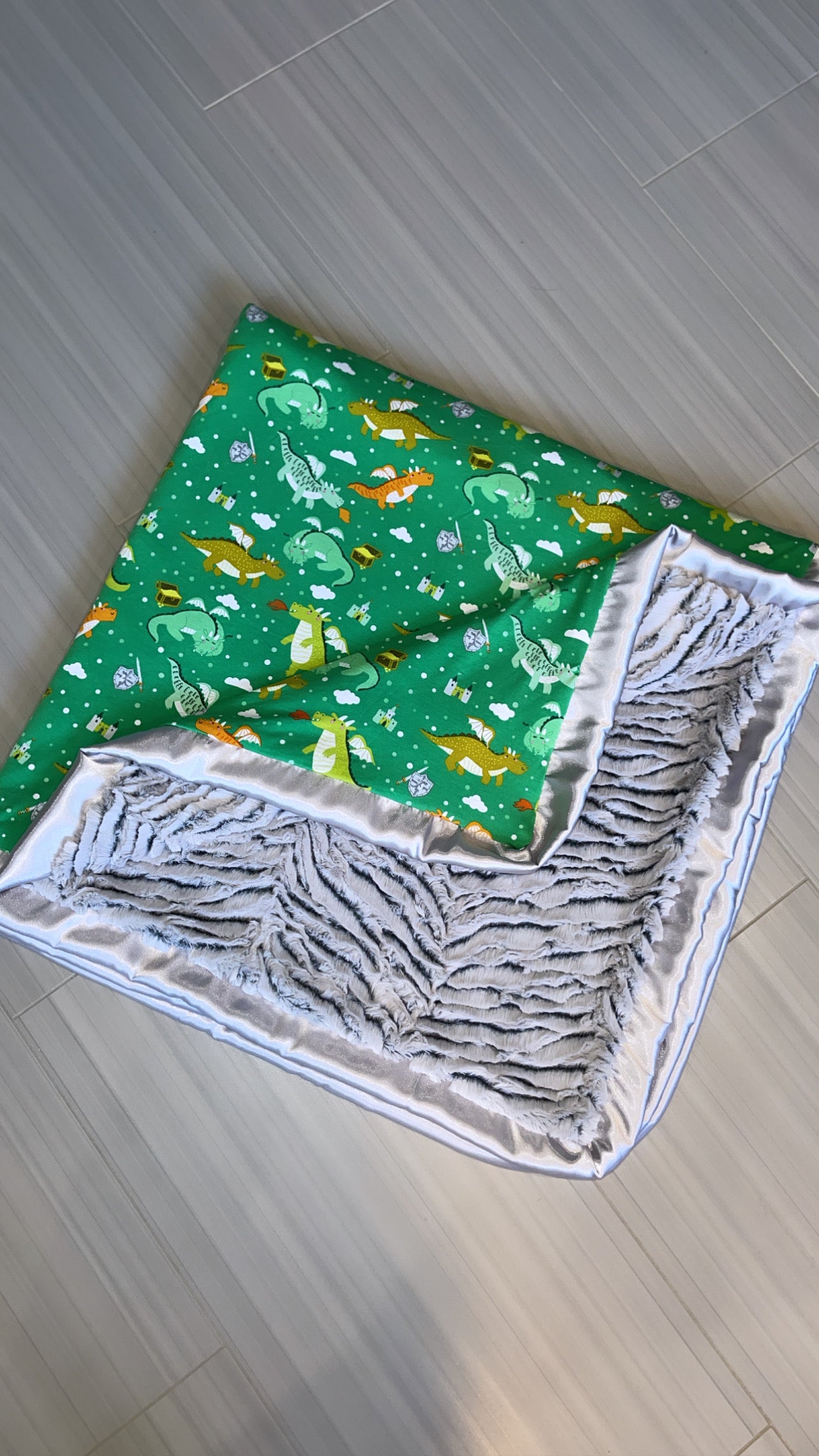 Luxe Cuddle® Frosted Zebra Gray