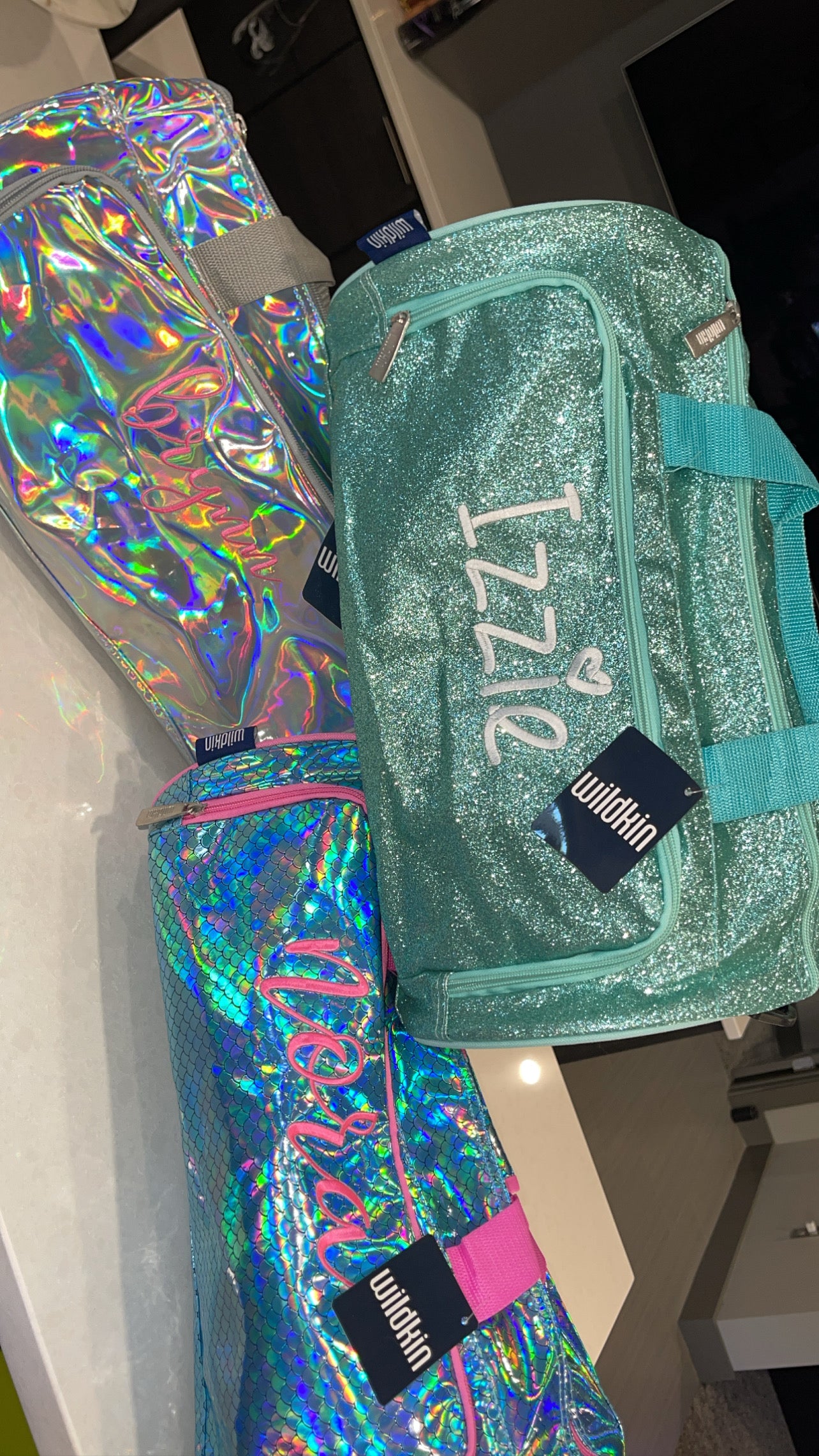 Blue Glitter Dance Bag