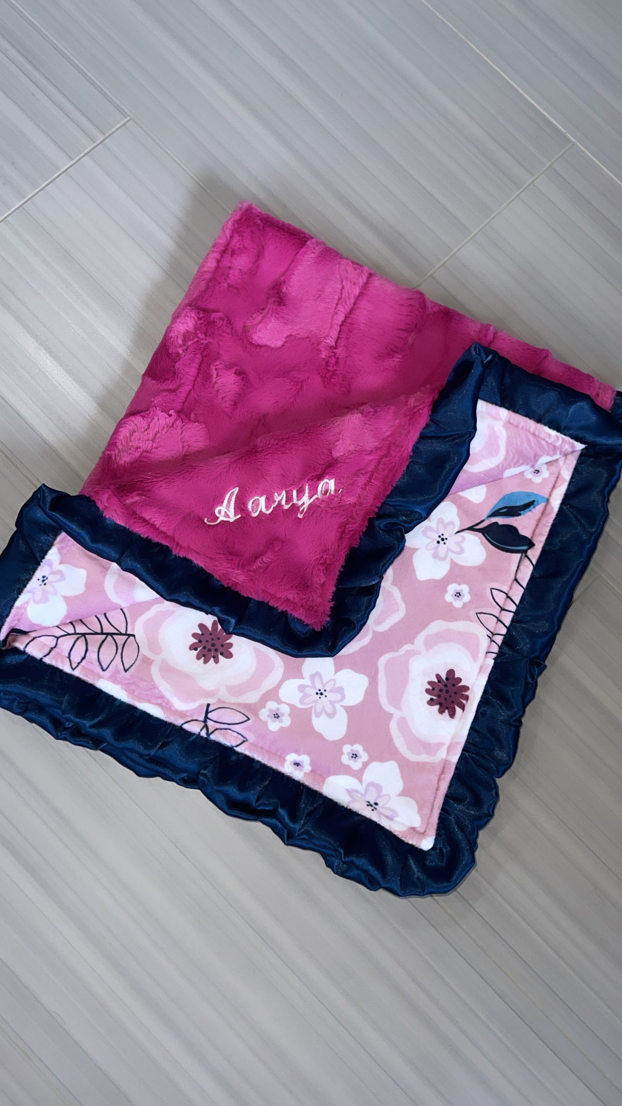 Silky Satin Solid Navy