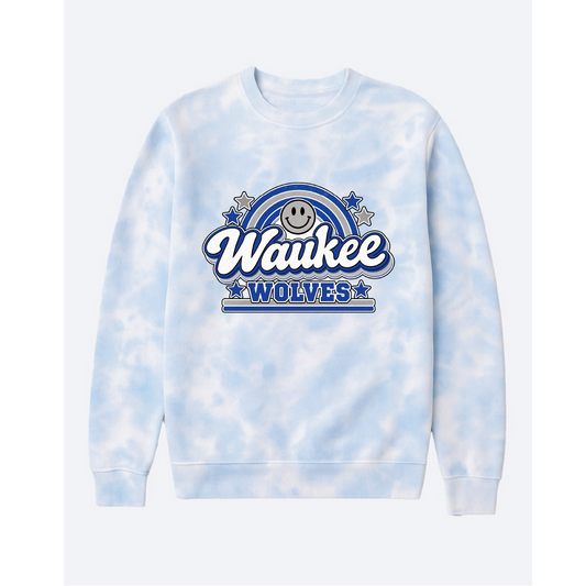 Enza® Tie Dye Fleece Crew