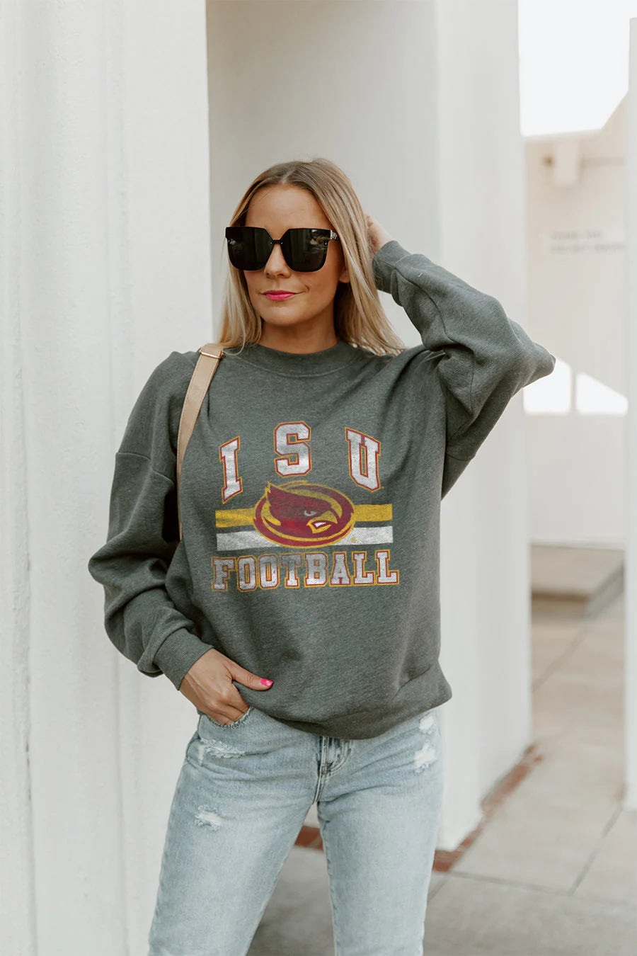 PLAYMAKER PREMIUM FLEECE DROP SHOULDER CREWNECK PULLOVER