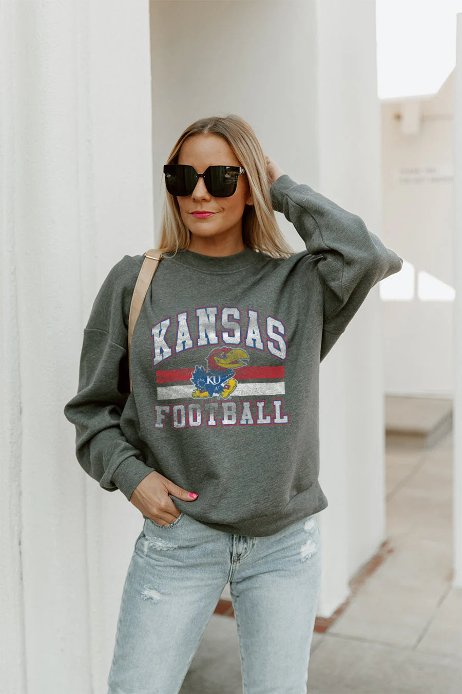 PLAYMAKER PREMIUM FLEECE DROP SHOULDER CREWNECK PULLOVER