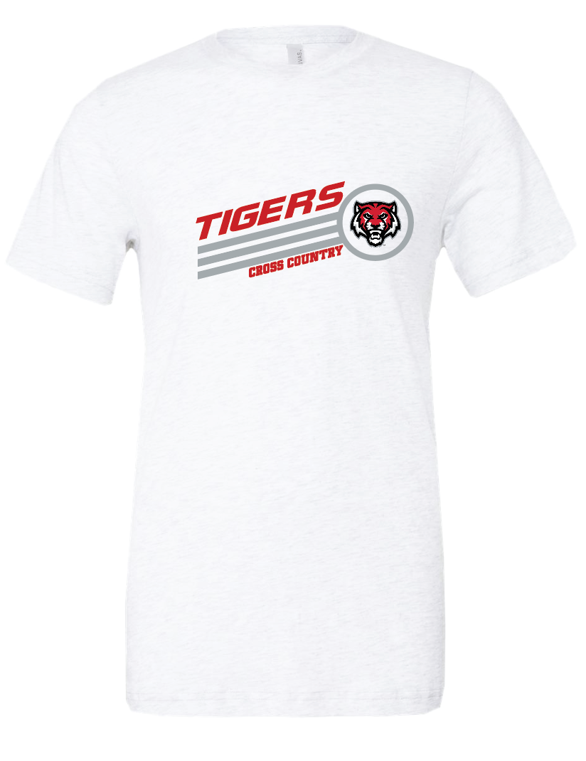 Bella Canvas Triblend Tee- Tigers Cross Country Lines