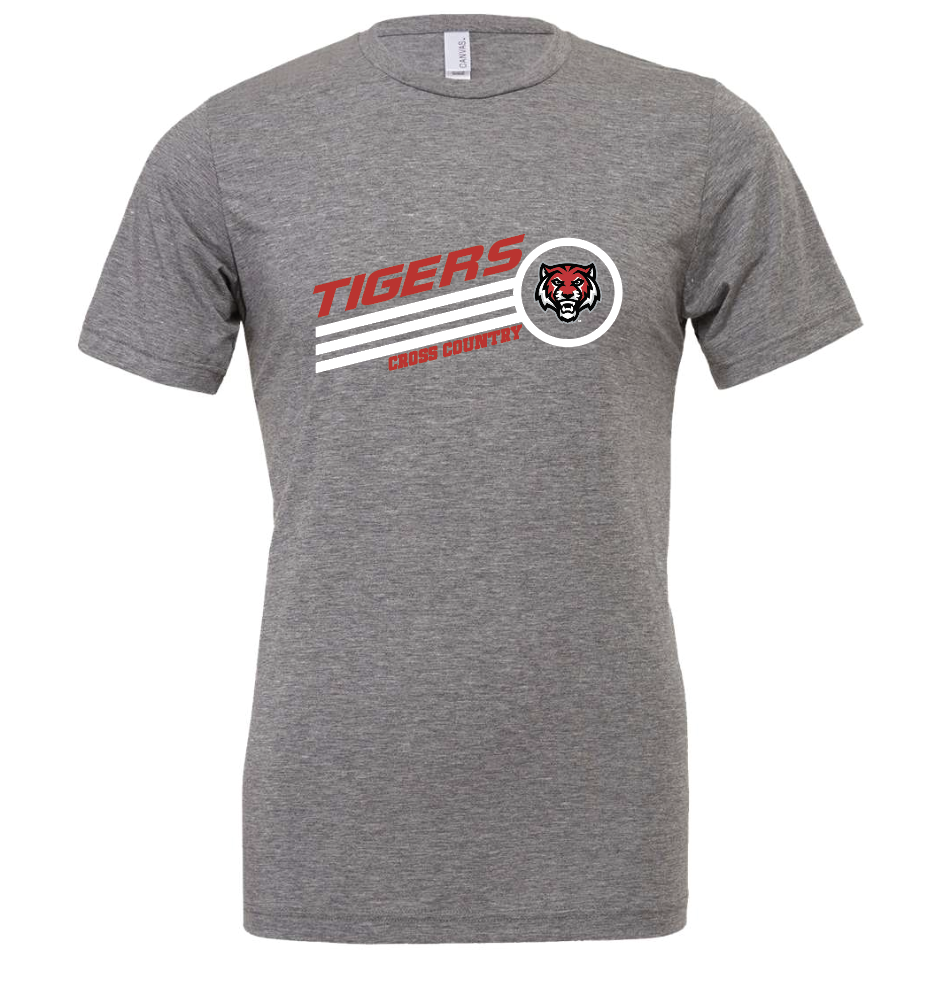 Bella Canvas Triblend Tee- Tigers Cross Country Lines