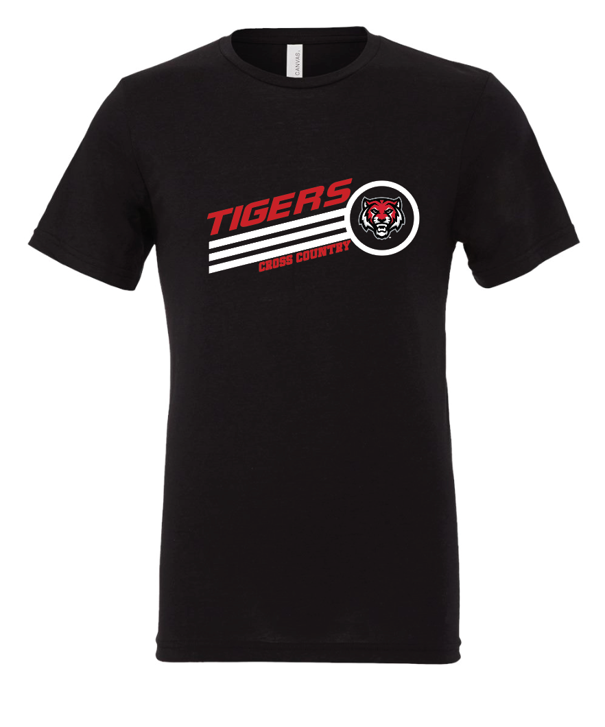 Bella Canvas Triblend Tee- Tigers Cross Country Lines