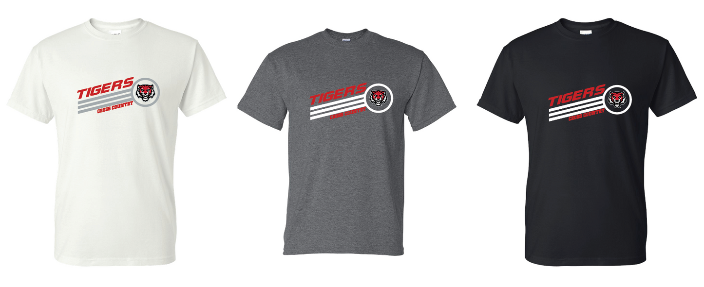 Gildan Unisex DryBlend T Shirt- Tigers Cross Country Lines