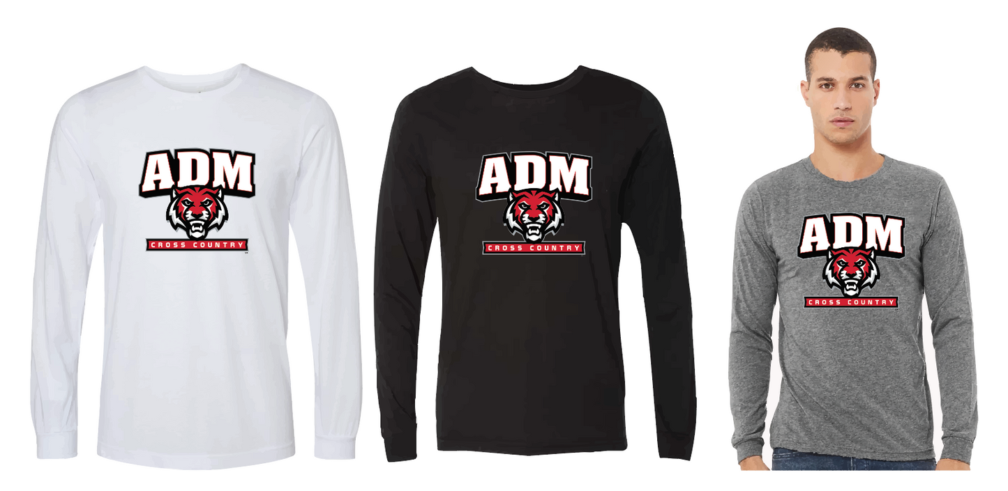 Bella Canvas- Triblend Long Sleeve Tee- ADM Cross Country