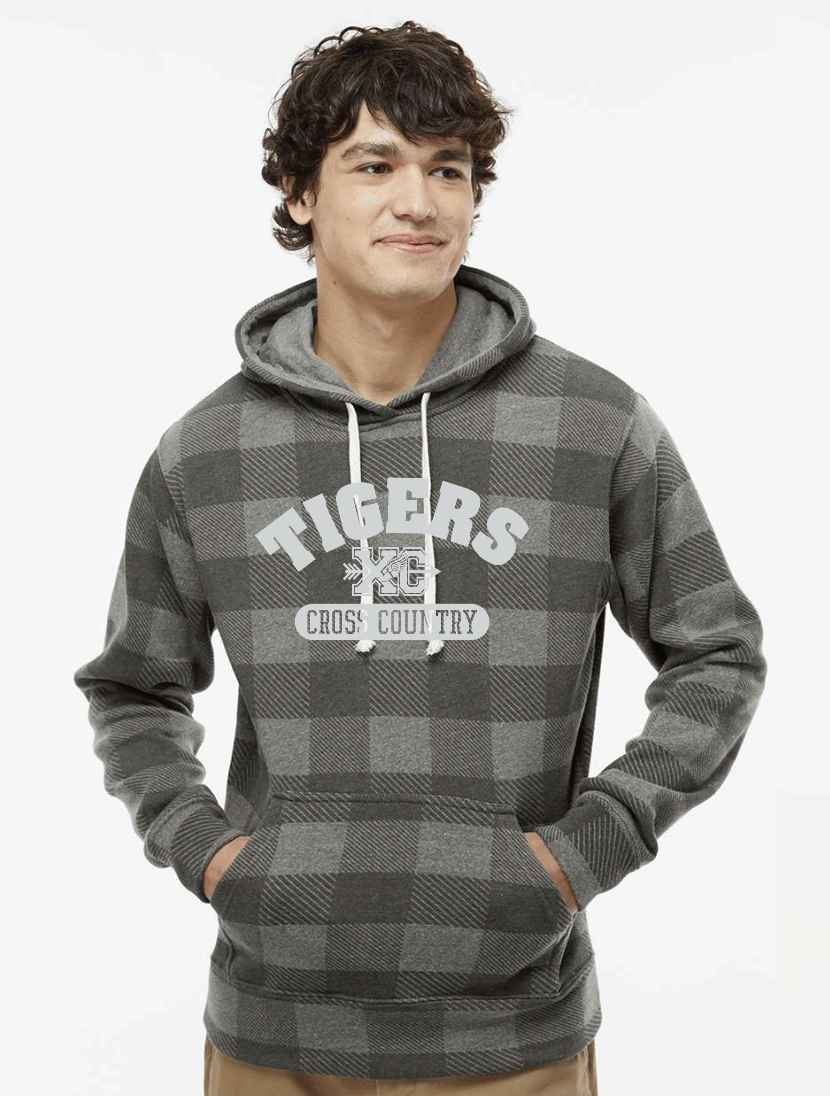 Triblend Fleece Hooded Sweatshirt- Tigers Cross Country Arch