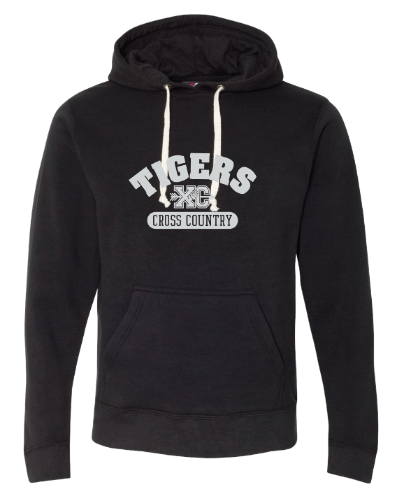 Triblend Fleece Hooded Sweatshirt- Tigers Cross Country Arch