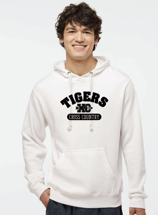 Triblend Fleece Hooded Sweatshirt- Tigers Cross Country Arch