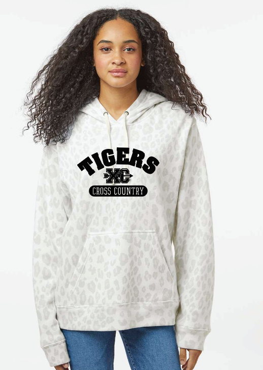 Triblend Fleece Hooded Sweatshirt- Tigers Cross Country Arch
