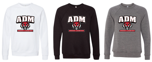 BELLA + CANVAS - Sponge Fleece Raglan Crewneck Sweatshirt- ADM Cross Country