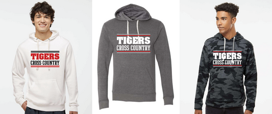 Triblend Fleece Hooded Sweatshirt- Tigers Cross Country