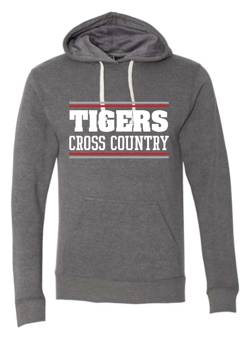 Triblend Fleece Hooded Sweatshirt- Tigers Cross Country
