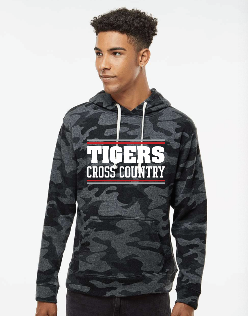 Triblend Fleece Hooded Sweatshirt- Tigers Cross Country