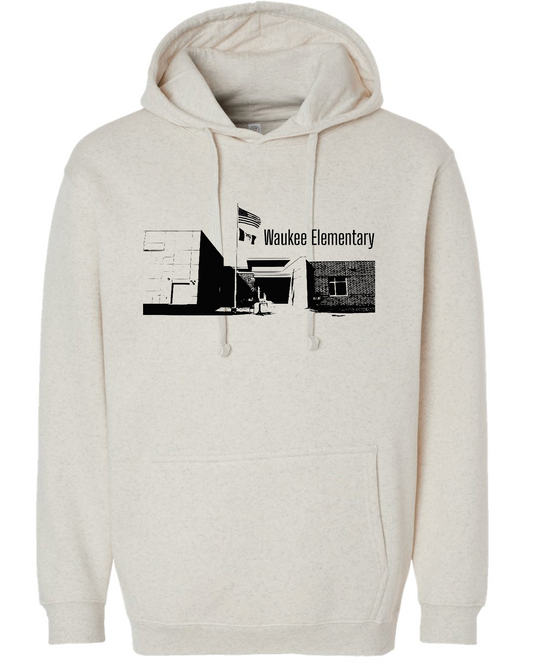 LAT Fleece Hoodie Sweatshirt - Waukee Elementary Building
