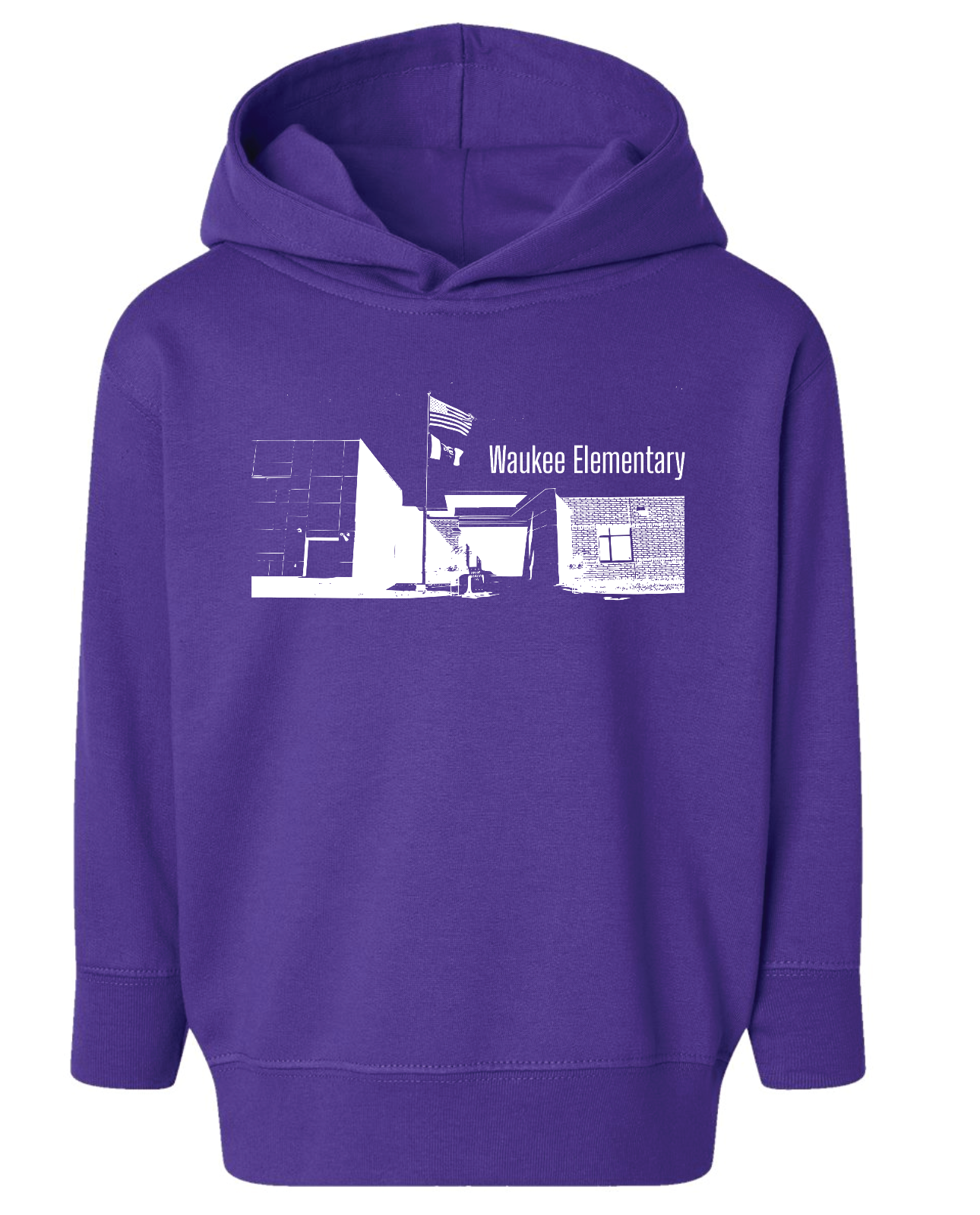 LAT Fleece Hoodie Sweatshirt - Waukee Elementary Building