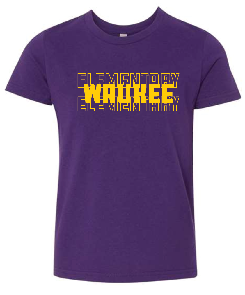 BELLA + CANVAS - Jersey Tee- Waukee Elementary Stacked (Matte or Glitter)