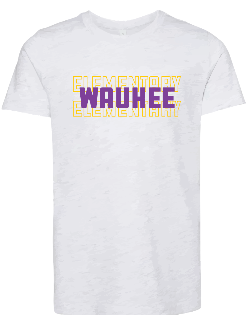 BELLA + CANVAS - Jersey Tee- Waukee Elementary Stacked (Matte or Glitter)