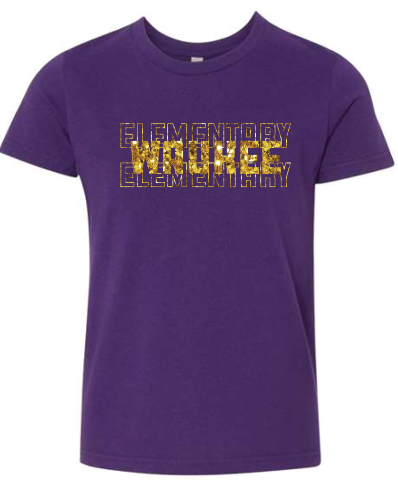 BELLA + CANVAS - Jersey Tee- Waukee Elementary Stacked (Matte or Glitter)