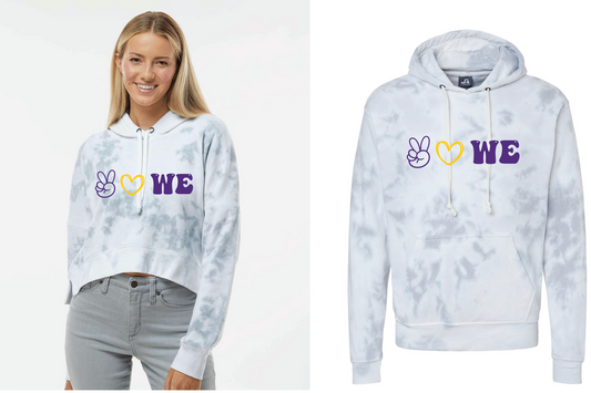 J. America- Peace Love WE Grey Tie Dye(Matte or Glitter)