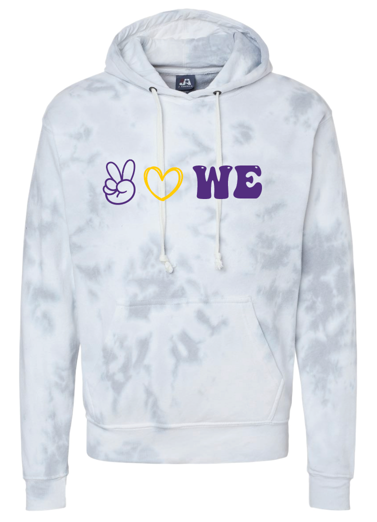 J. America- Peace Love WE Grey Tie Dye(Matte or Glitter)
