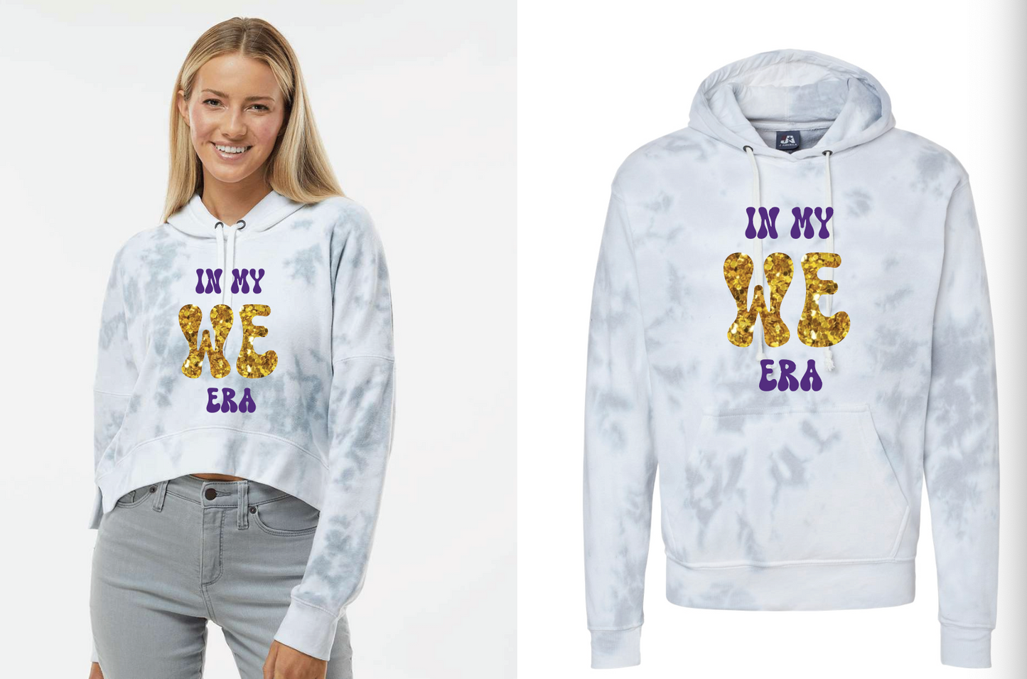 J. America- In my WE era Grey Tie Dye(Matte or Glitter)
