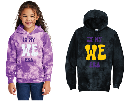Port&Co.- In my WE era Crystal Tie Dye Hoodie (Matte or Glitter)